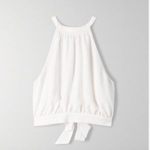 Wilfred Aritzia: New Cadence Blouse, Cropped Open-Back Halter